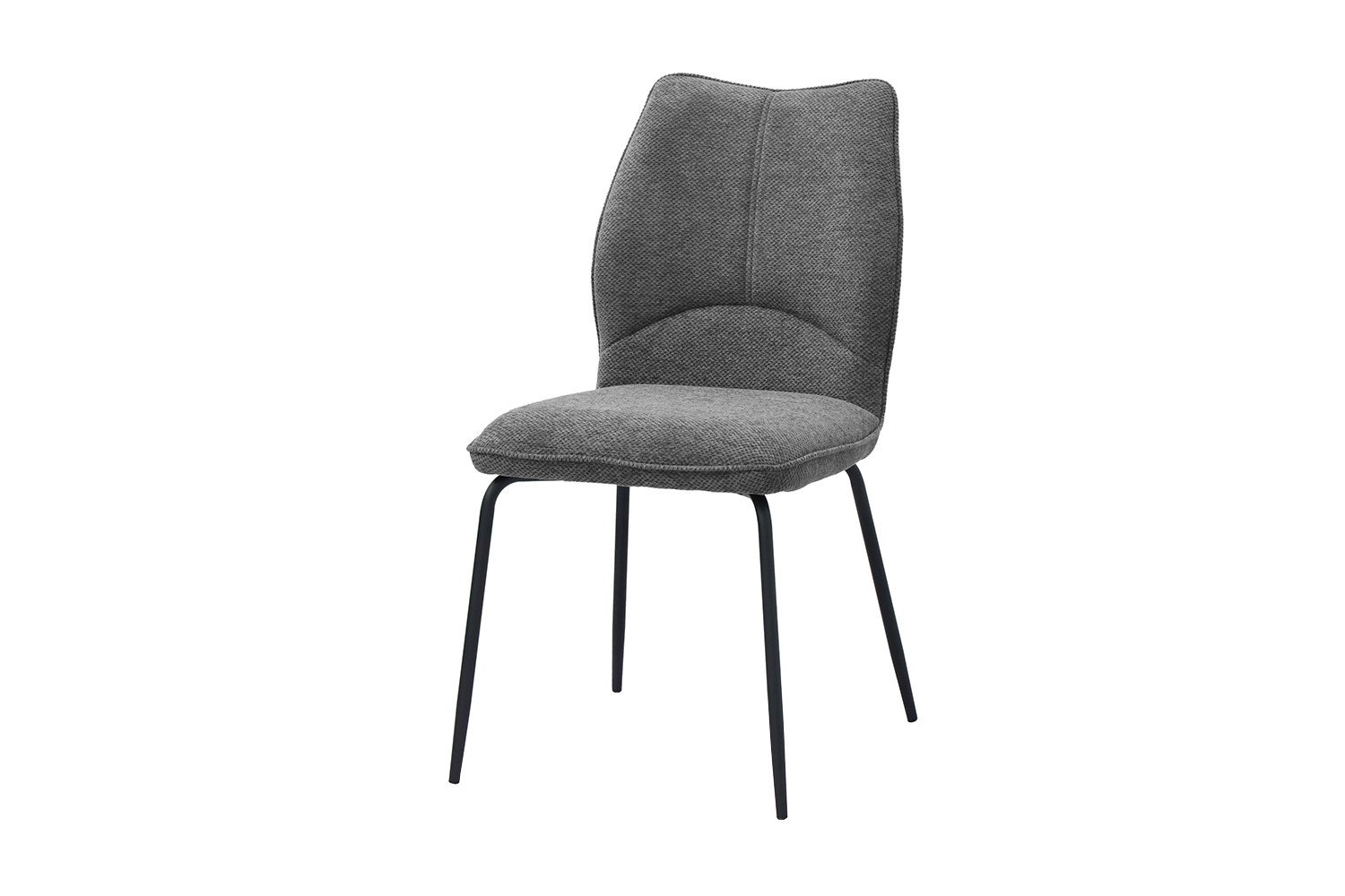 Chaise grise tissu moderne ELSA