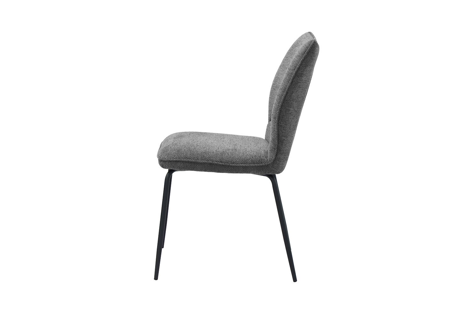 Chaise grise tissu moderne ELSA