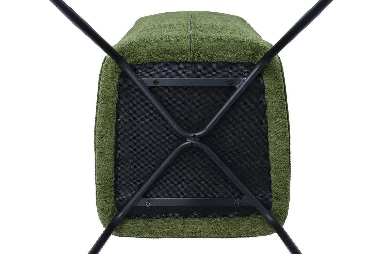 Chaise tissu vert moderne ELSA