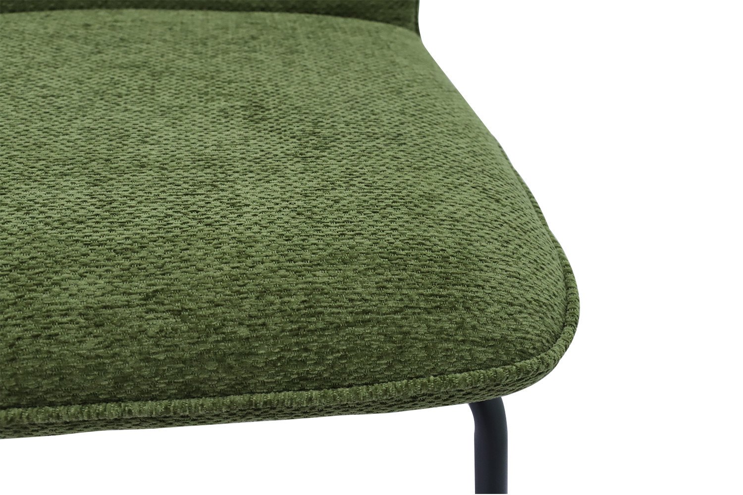 Chaise tissu vert moderne ELSA