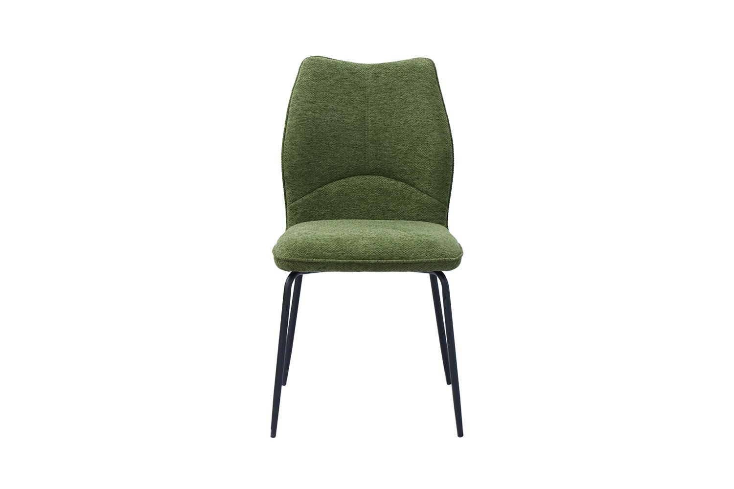 Chaise tissu vert moderne ELSA