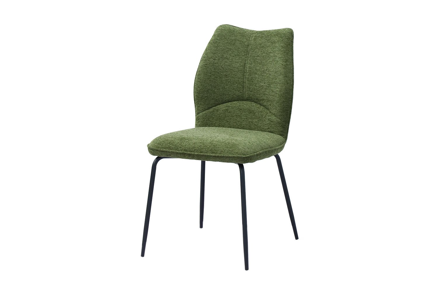 Chaise tissu vert moderne ELSA