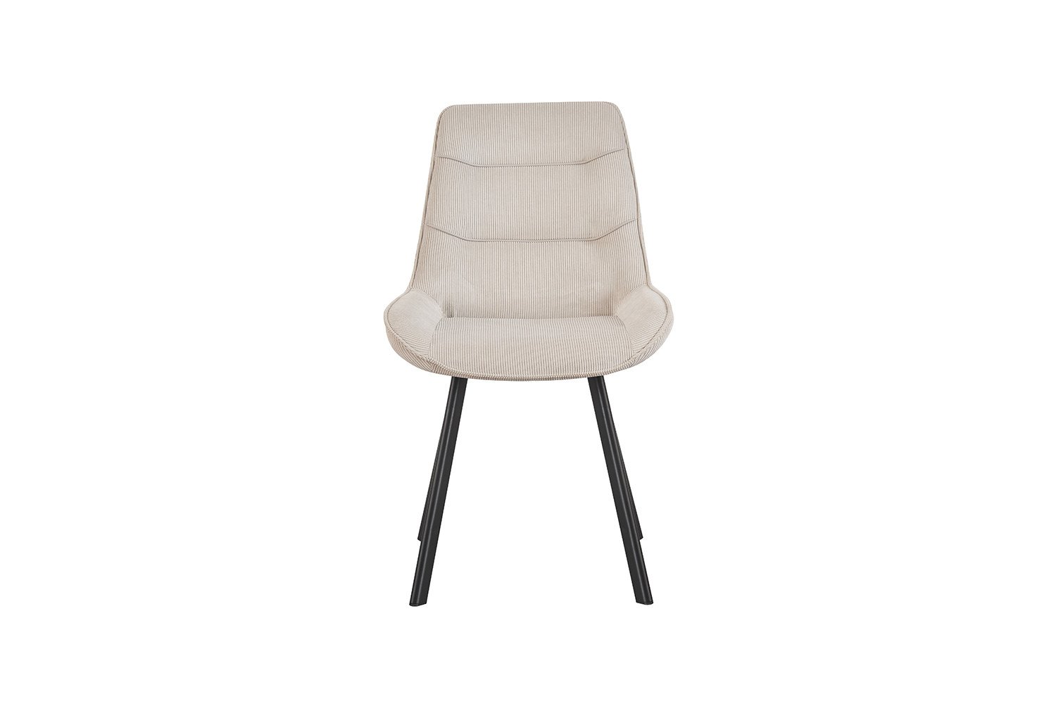 Chaise velours beige fine rayure avec poignée SOPHIE