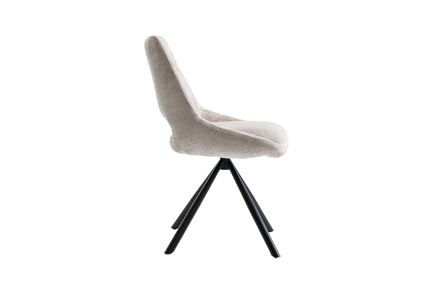 Chaise moderne tissu beige MARIE