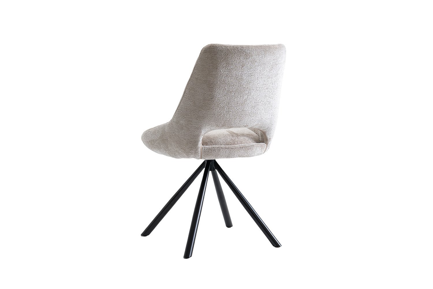 Chaise moderne tissu beige MARIE