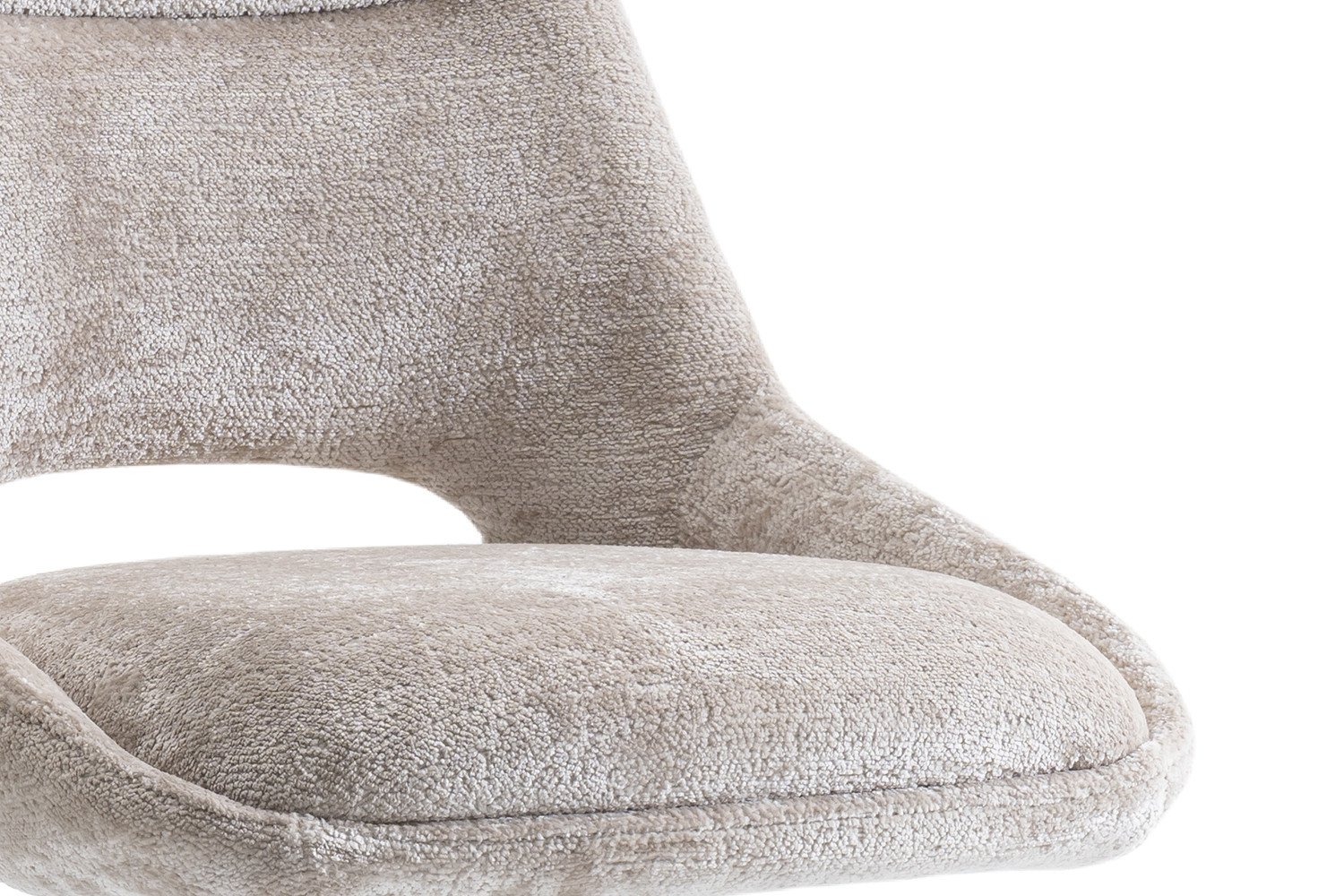 Chaise moderne tissu beige MARIE