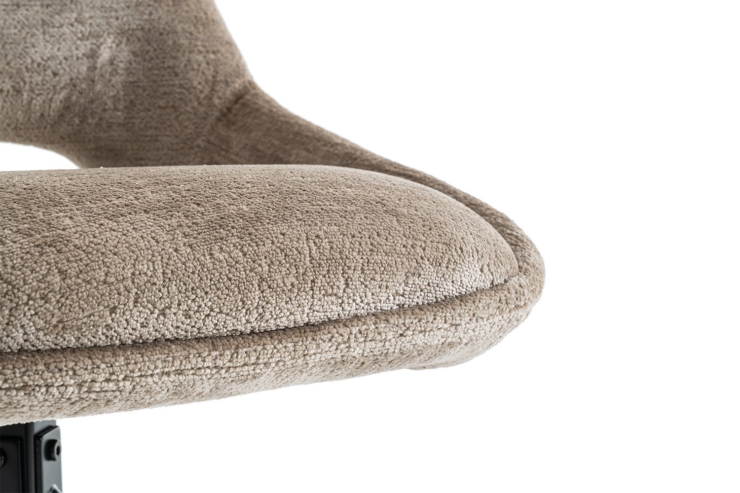 Chaise moderne tissu taupe MARIE