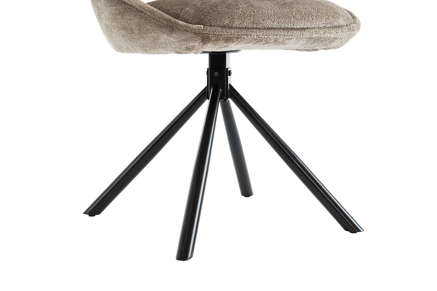 Chaise moderne tissu taupe MARIE