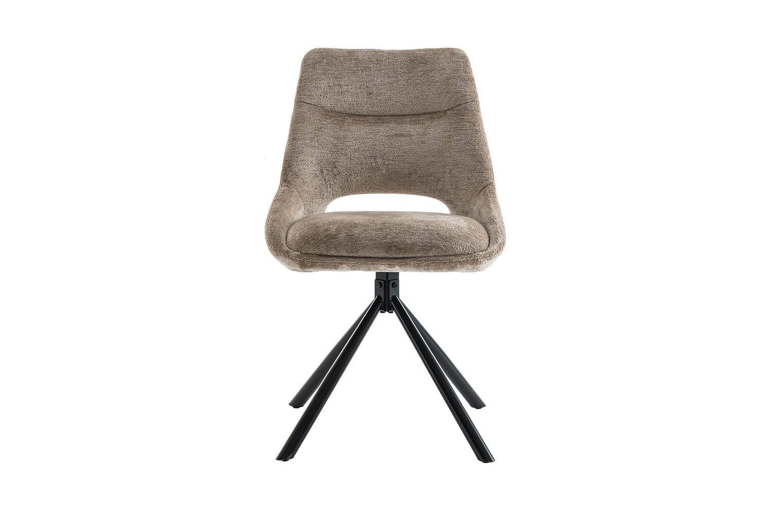Chaise moderne tissu taupe MARIE