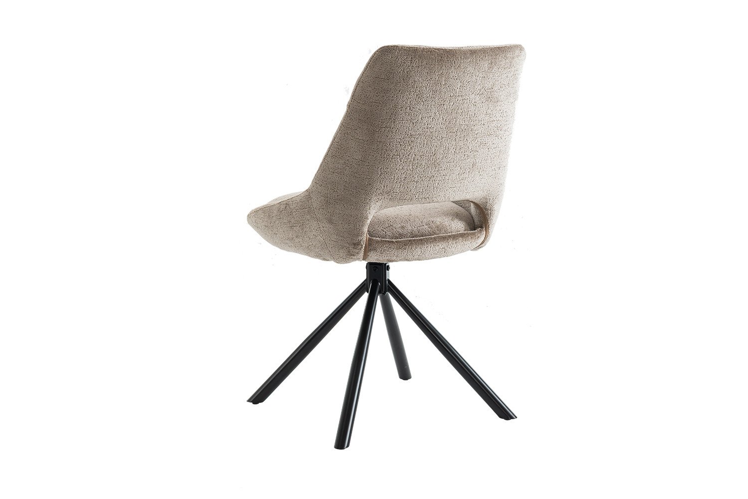 Chaise moderne tissu taupe MARIE