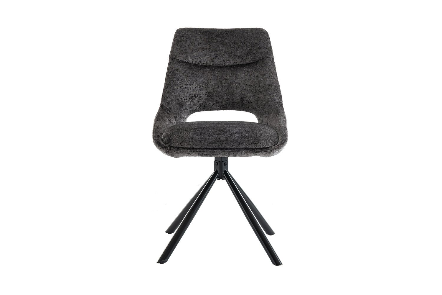 Chaise moderne tissu gris MARIE