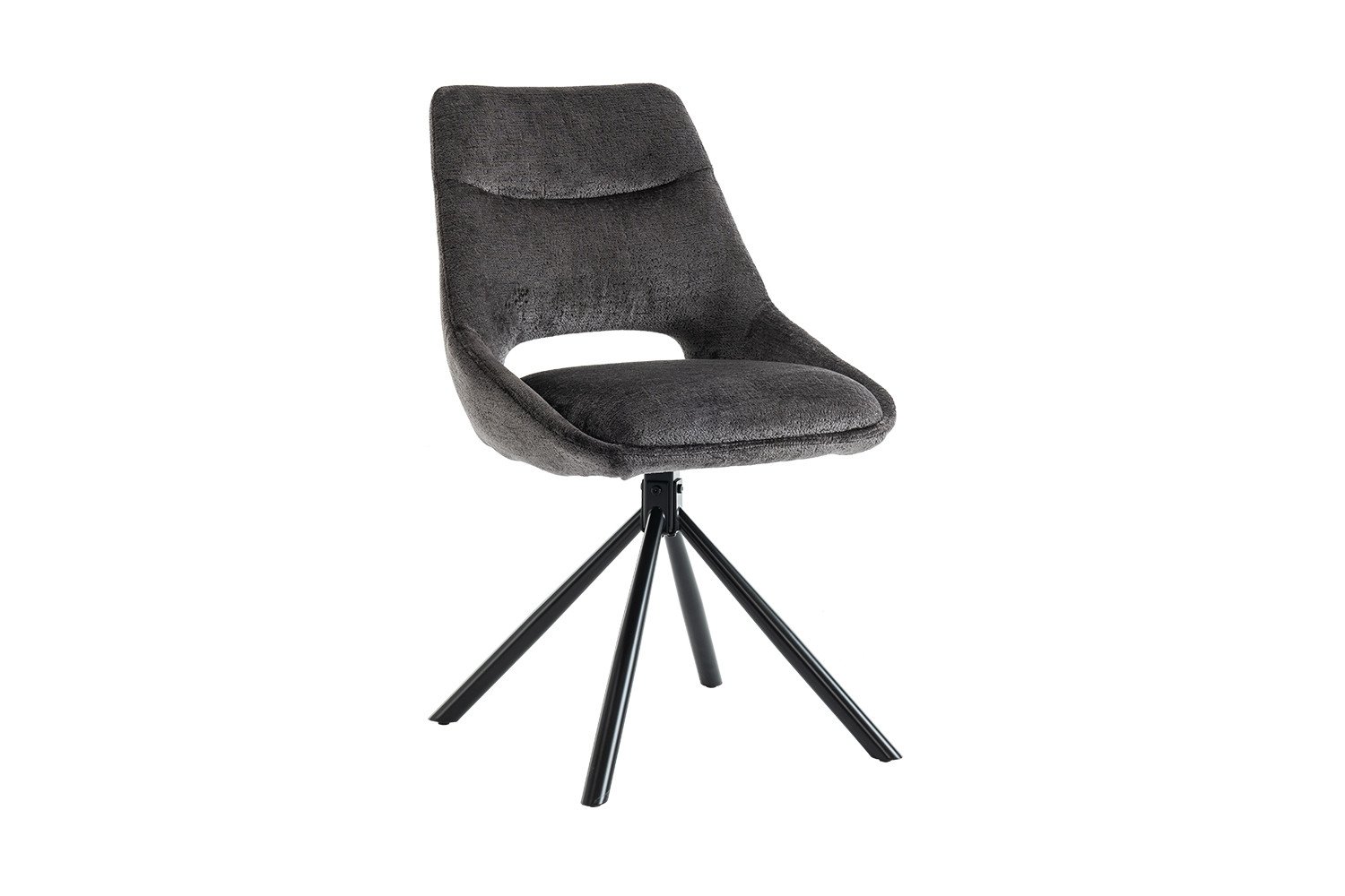 Chaise moderne tissu gris MARIE