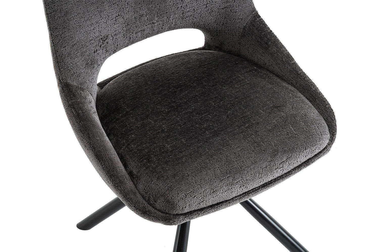 Chaise moderne tissu gris MARIE