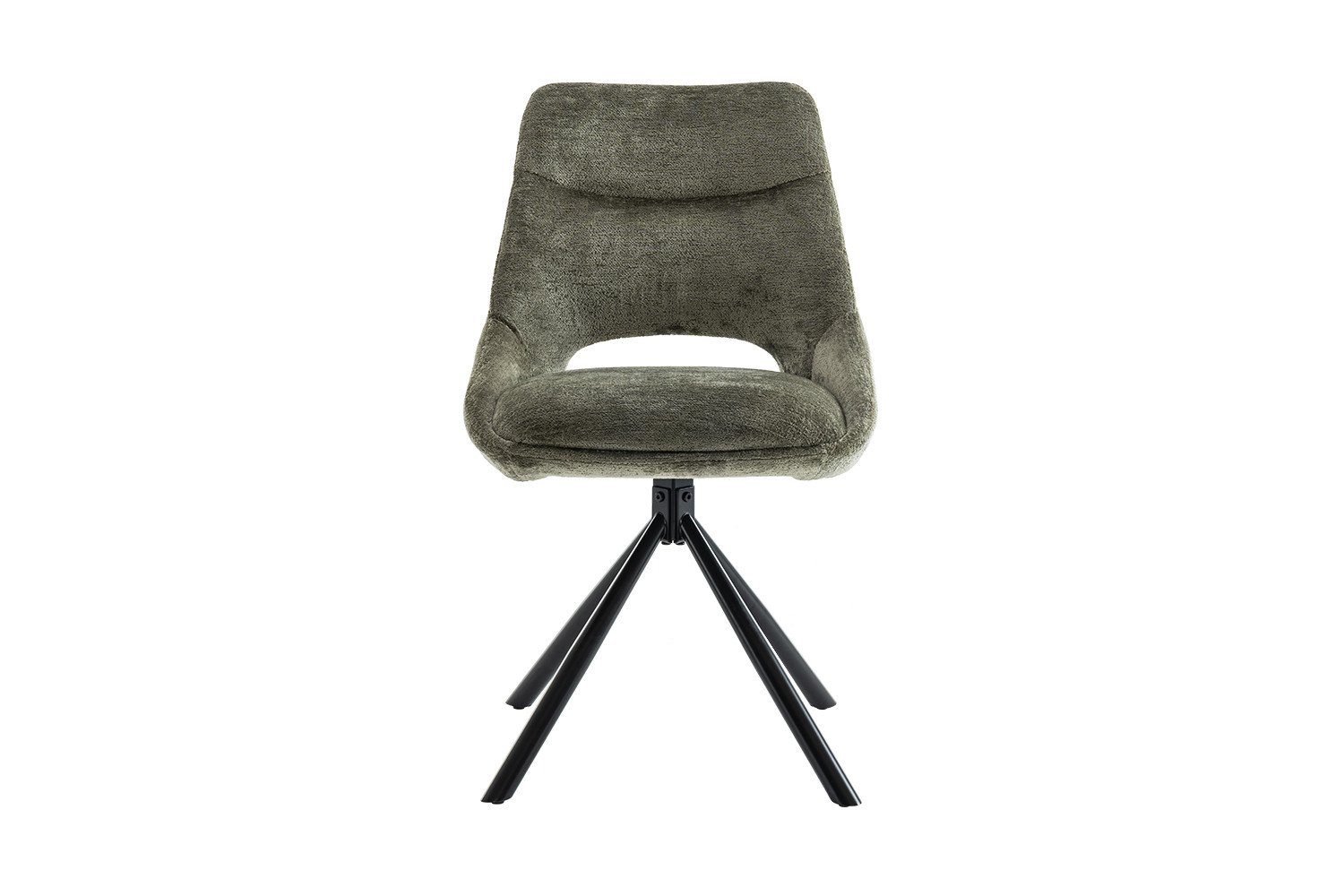 Chaise moderne tissu vert MARIE