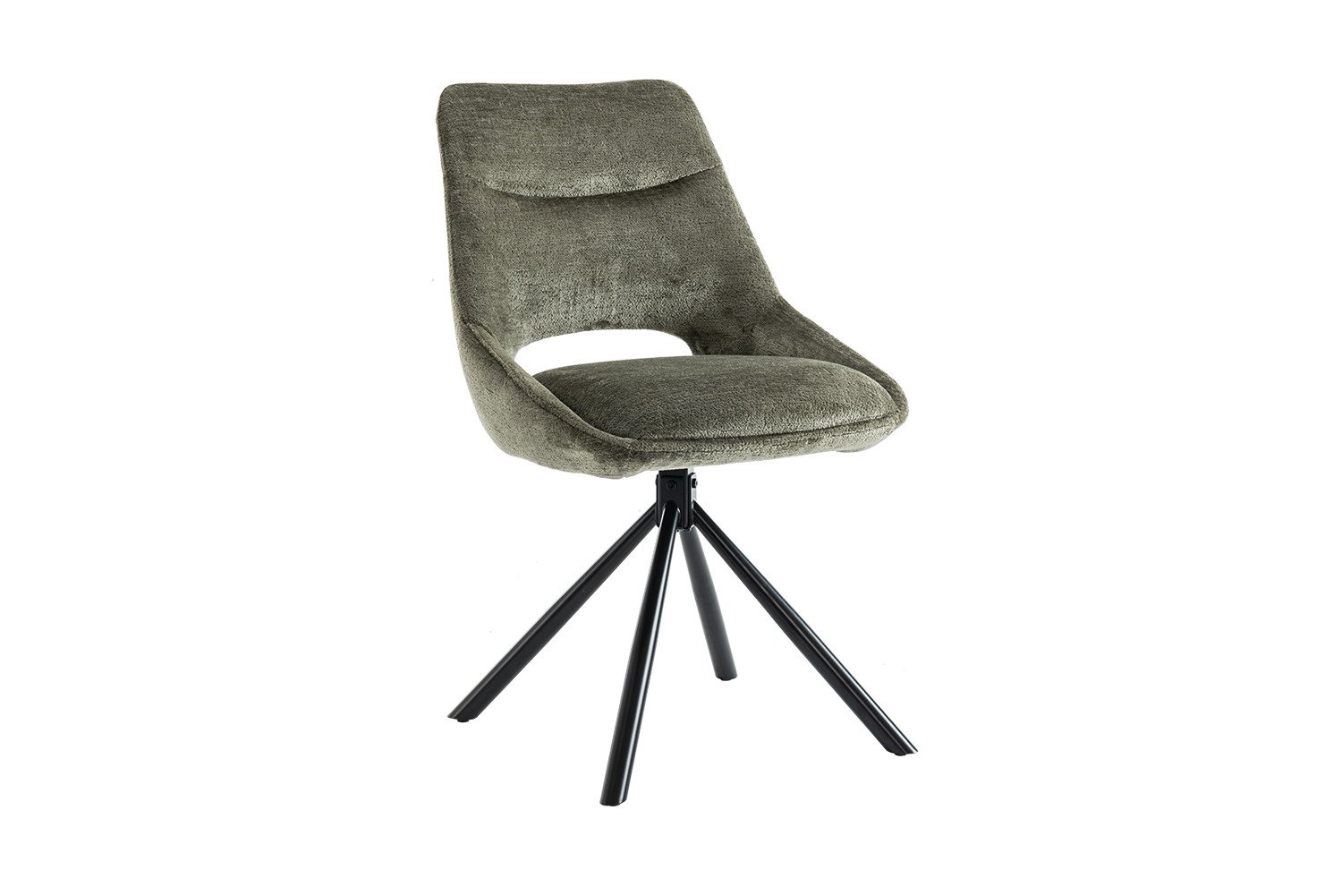 Chaise moderne tissu vert MARIE
