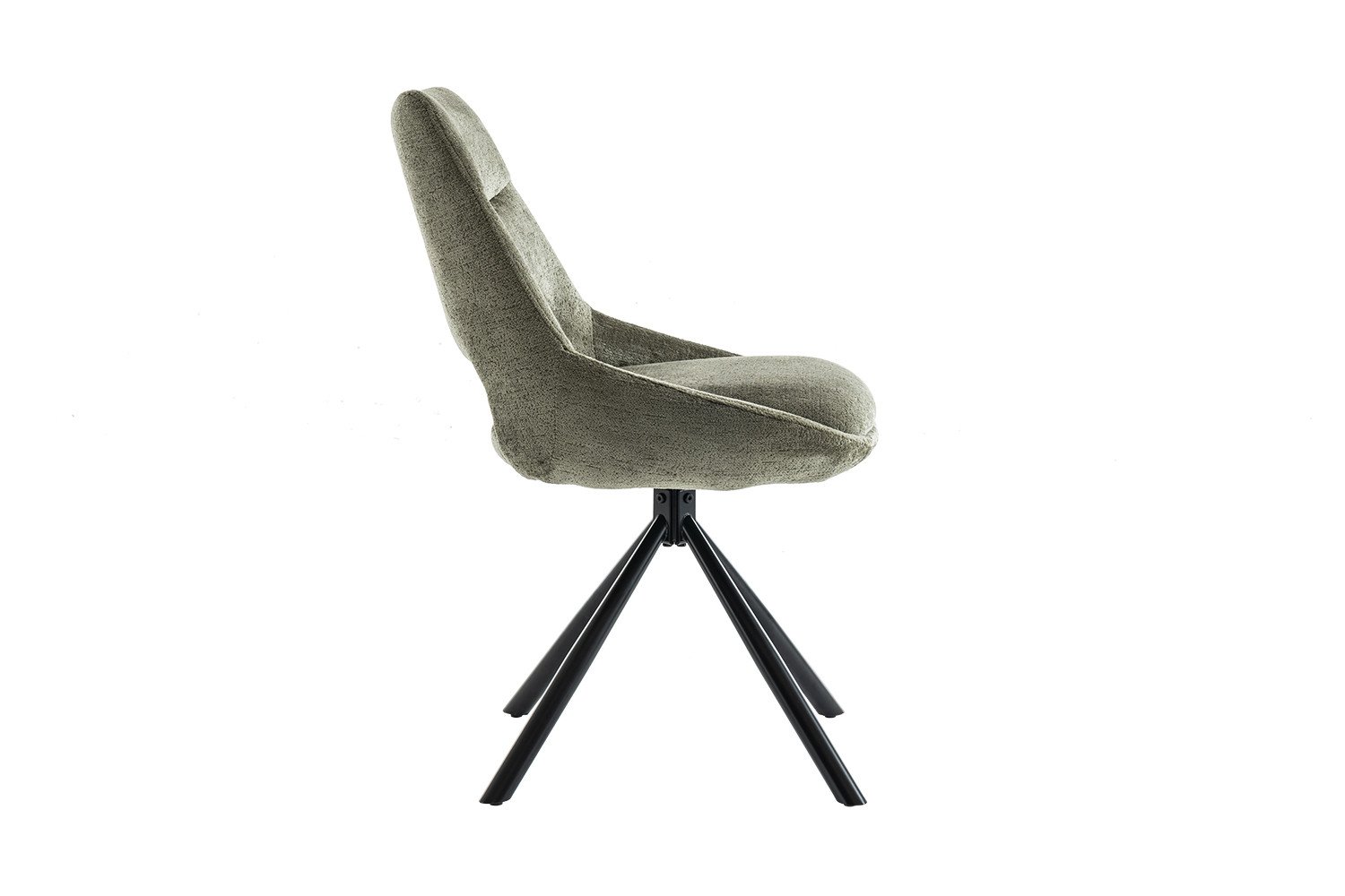 Chaise moderne tissu vert MARIE