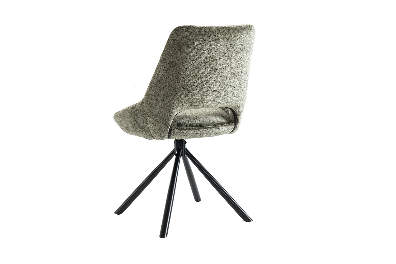 Chaise moderne tissu vert MARIE