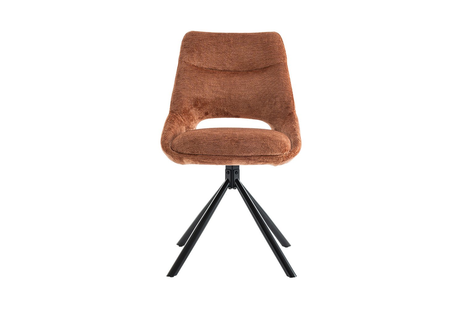 Chaise moderne tissu terracotta MARIE
