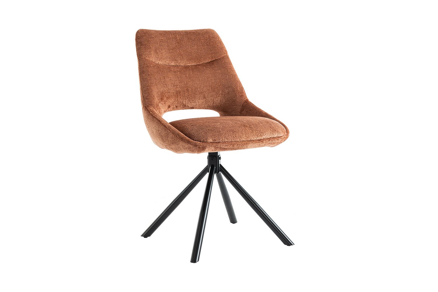Chaise moderne tissu terracotta MARIE
