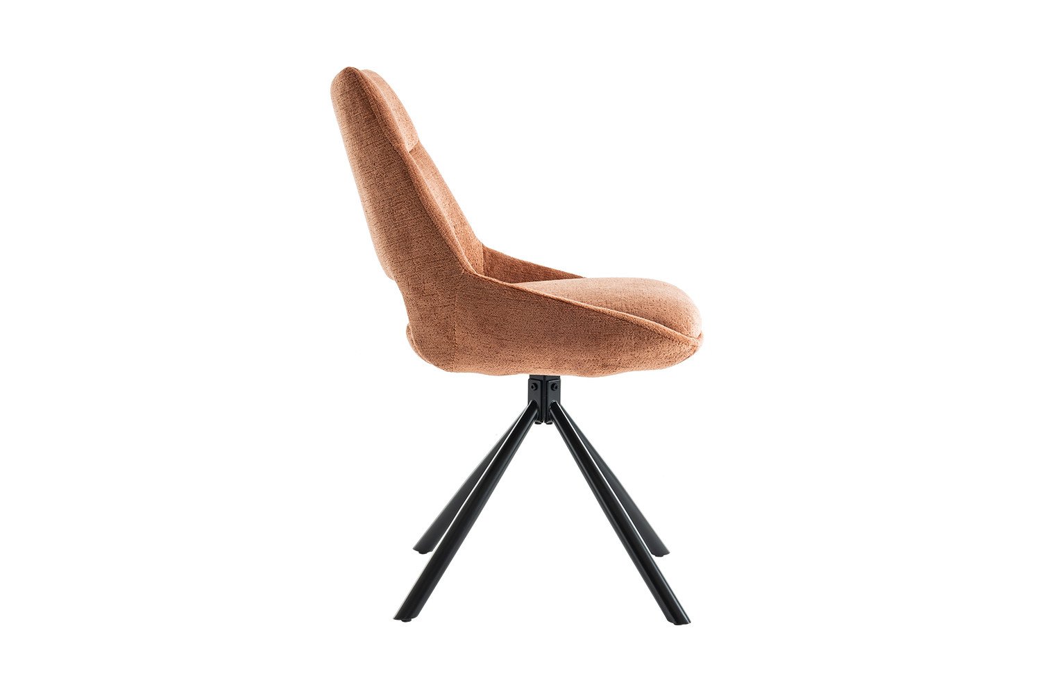 Chaise moderne tissu terracotta MARIE