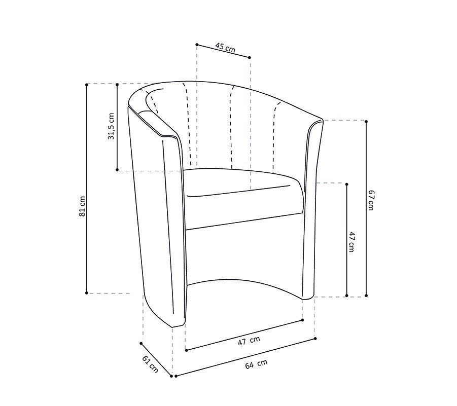 Fauteuil cabriolet PU noir design VINTIMILLE