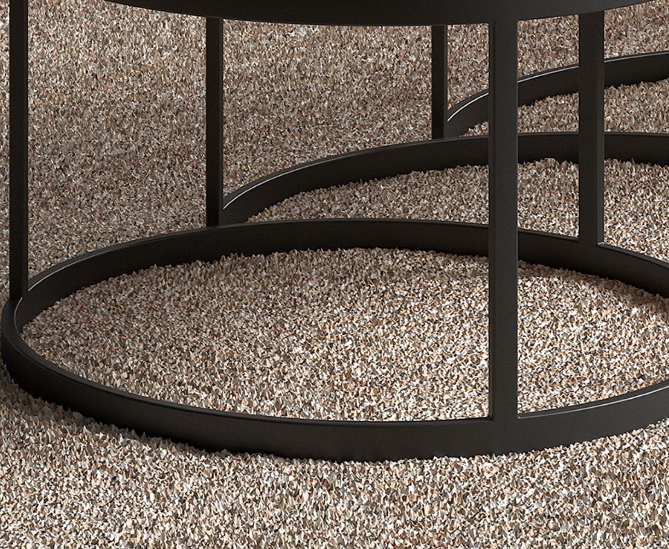 Table basse gigogne industrielle bois et métal JERSEY