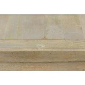 Table basse industrielle bois massif et métal 4 tiroirs TAYLOR
