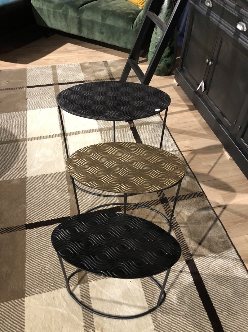 Table gigogne ovale en métal moderne KALY