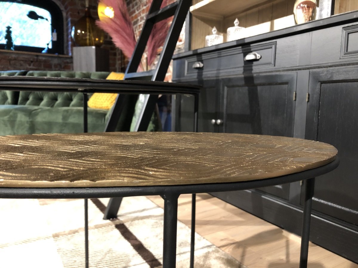 Table gigogne ovale en métal moderne KALY
