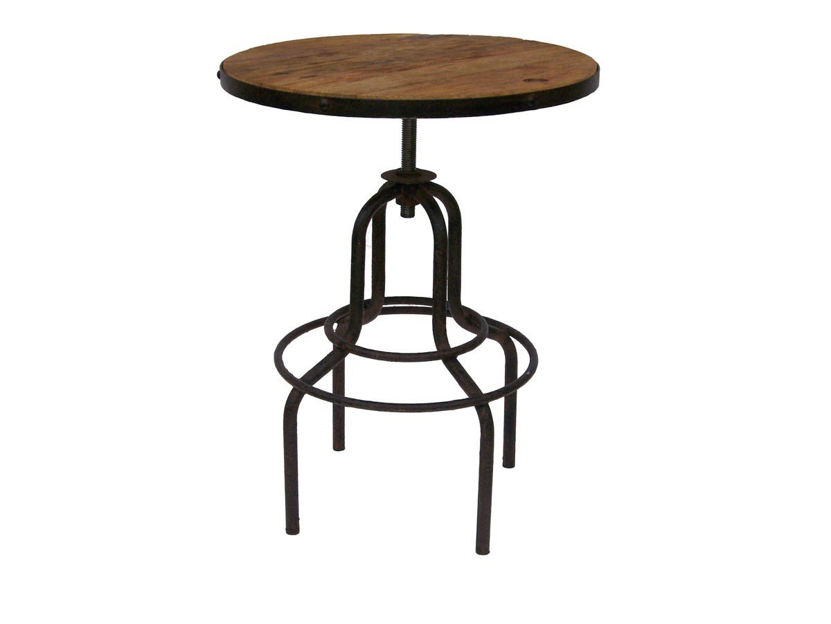 Table haute ronde industrielle réglable 65cm LOTY