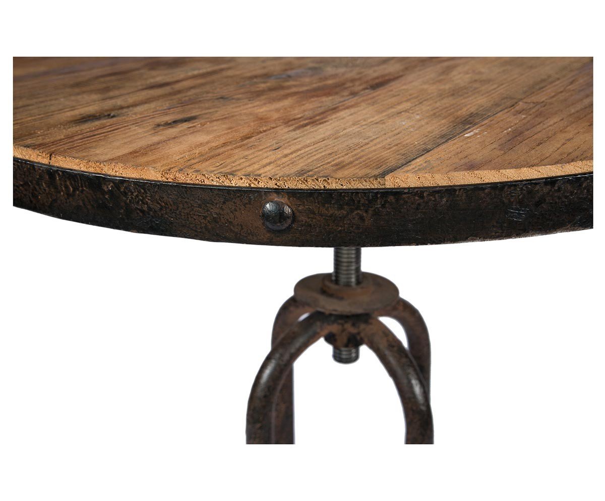 Table haute ronde industrielle réglable 65cm LOTY