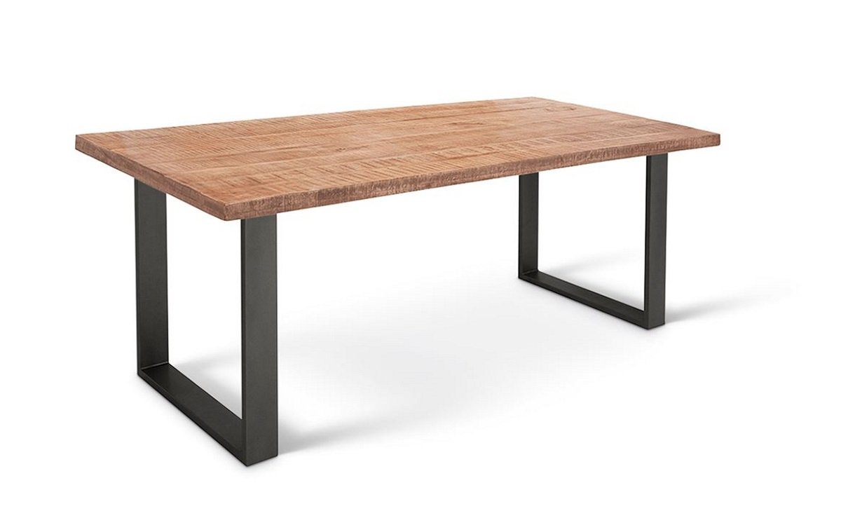 Table à manger 200 cm bois massif manguier et métal BAPTISTE