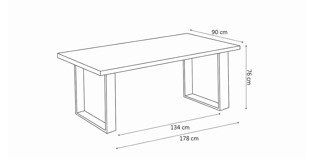 Table à manger en bois massif 180 cm LOUIS