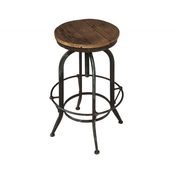 Tabouret de bar industriel bois et métal CESAR