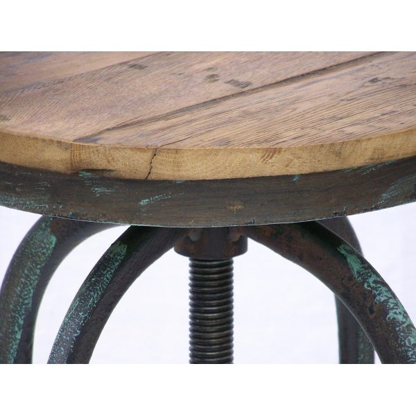 Tabouret de bar industriel bois et métal CESAR
