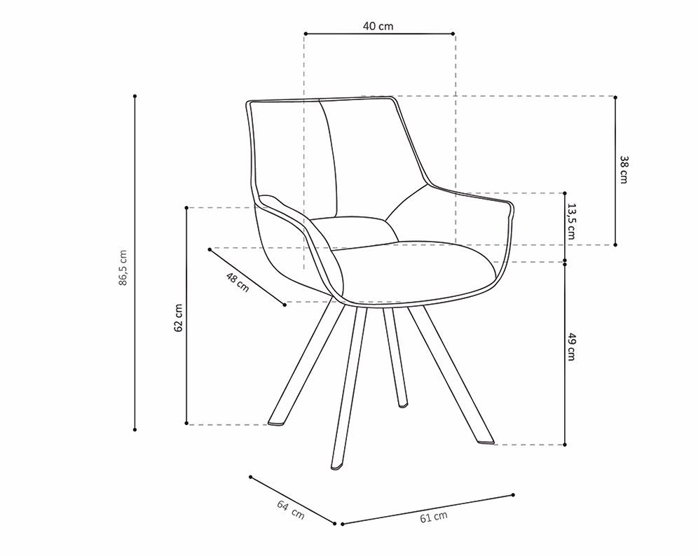 Lot de 2 chaises fauteuils moderne tissu beige AURORE