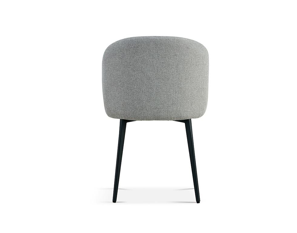 Lot de 2 Chaises design tissu gris MANEL