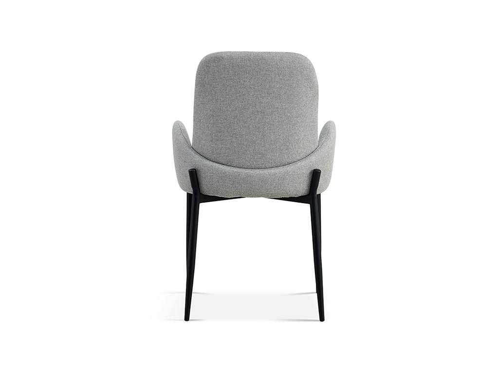 Lot de 2 chaises design tissu gris VALENTINE