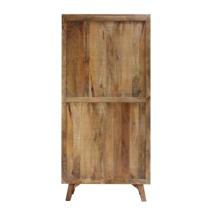 Vaisselier industriel bois massif manguier 4 portes MEERA