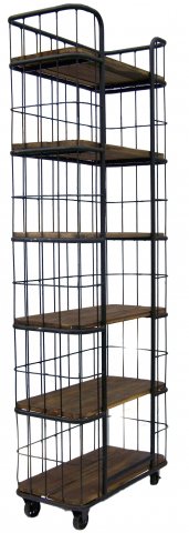 Etagère cage industrielle sur roulettes 220cm WHEEL