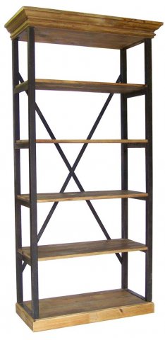 Etagère industrielle bois et métal 220cm ANNA