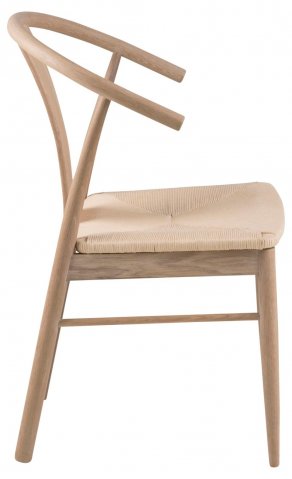 Chaise en bois massif de chêne clair style scandinave (Lot de 2) BJORG