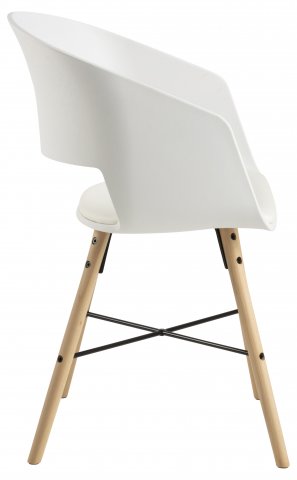 Chaise design scandinave blanche (lot de 2) ALBORG