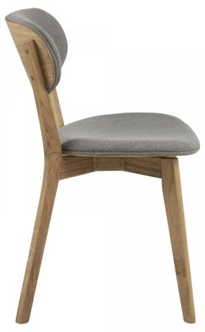 Chaise scandinave bois et tissu (lot de 2) BILBOA