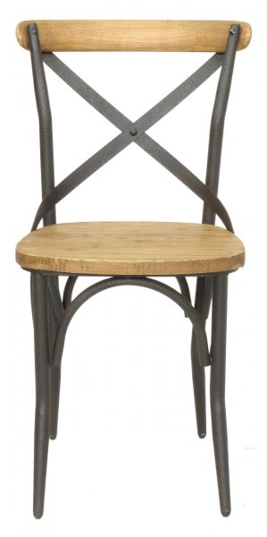 Chaise de bistrot industrielle bois et métal COUNTER