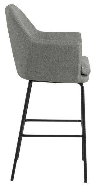 Chaise de bar en tissu gris clair moderne (Lot de 2) YVES