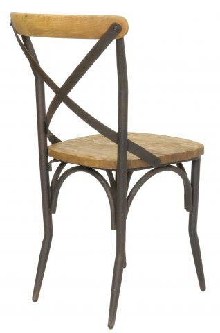 Chaise de bistrot industrielle bois et métal COUNTER