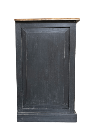 Buffet industriel noir bois massif 190cm LOUISE