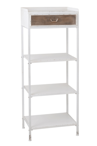 Etagère en métal blanc style scandinave 140cm MONA