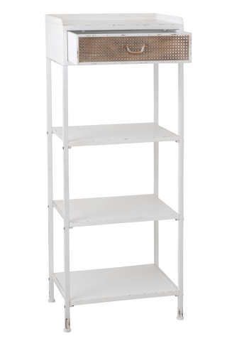 Etagère en métal blanc style scandinave 140cm MONA